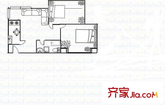 泰和居 2室 戶型圖