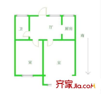 唐園假日新城 2室 戶型圖