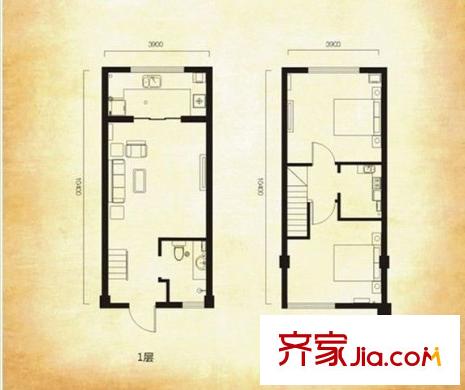 涇渭明珠 復式 戶型圖
