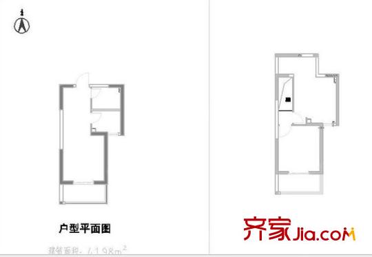 涇渭明珠 1室 戶型圖