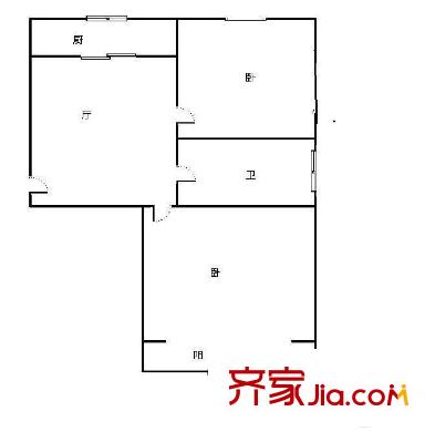 紫薇田園都市配套公寓 2室 戶(hù)型圖