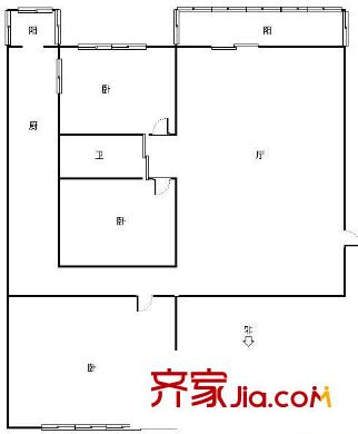 漢杰天賜良苑 3室 戶型圖