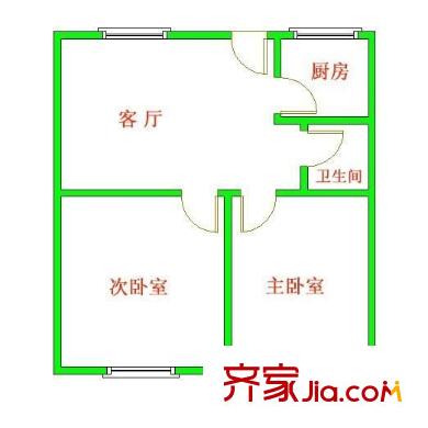 精典四季花園 2室 戶型圖