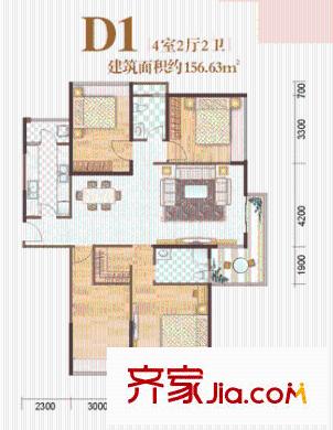 乾唐華府   4室 戶型圖
