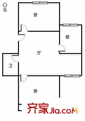 雍信花園戶型圖戶型圖 2室2廳1衛(wèi)1廚