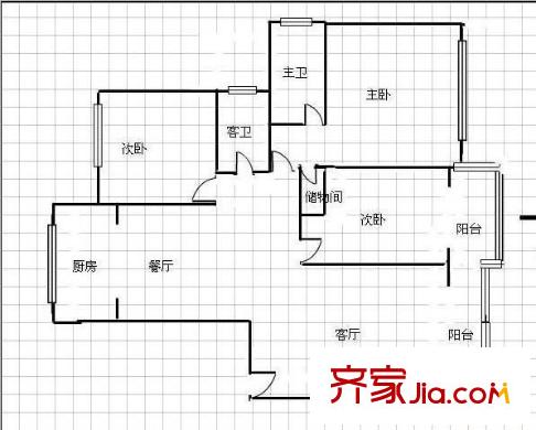 圣都大廈 3室 戶型圖