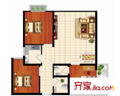  翰林北苑 3室 戶型圖