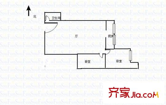 新西藍二期 2室 戶型圖