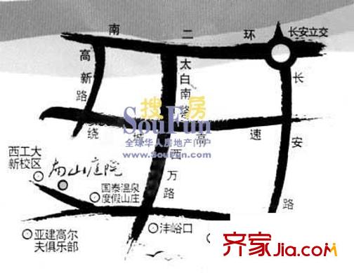 南山庭院交通圖