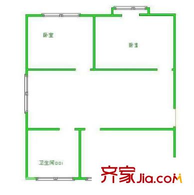 五星街小區(qū) 2室 戶型圖