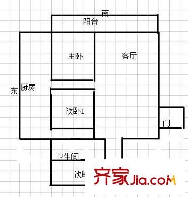 漢杰天賜良苑 3室 戶型圖
