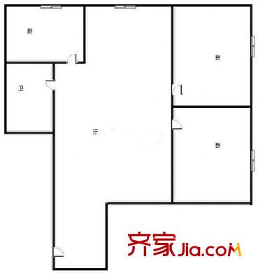 長江豐澤園 2室 戶型圖