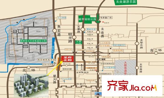 龍府北郡交通圖區(qū)位圖