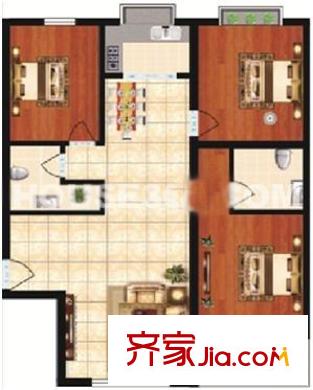  翰林北苑 3室 戶型圖