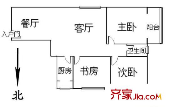 明德新天地 3室 戶型圖