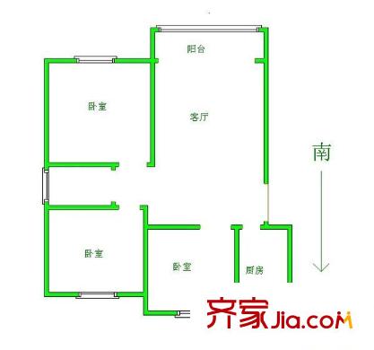 石油城 3室戶型圖