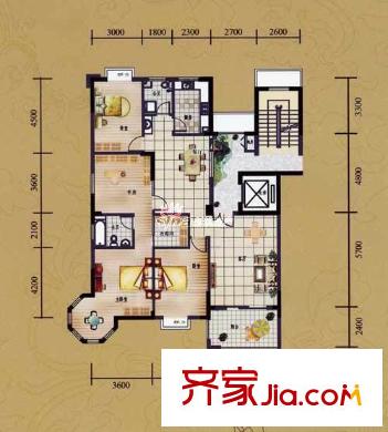 景苑新區(qū) 3室 戶型圖