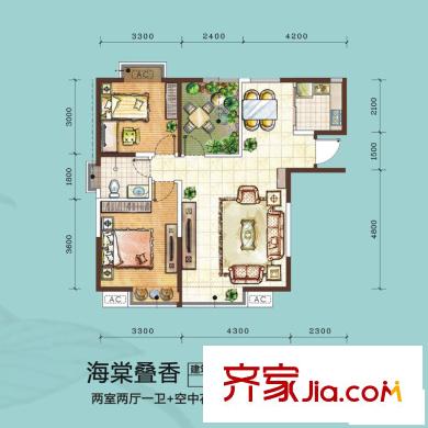  海棠別館    2室  戶型圖