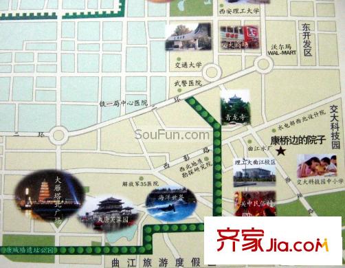 康橋邊的院子交通圖