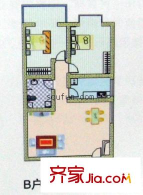 安景苑戶型圖2室2廳1衛(wèi)1廚