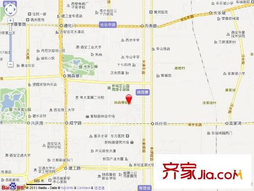 秦川社區(qū)29街坊交通圖