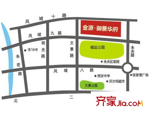 金源御景華府交通圖