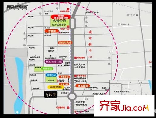 海平方米印象城交通圖區(qū)位圖