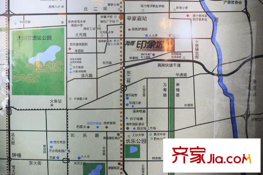 海平方米印象城交通圖區(qū)位圖