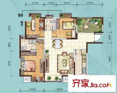  海棠別館   2室  戶型圖