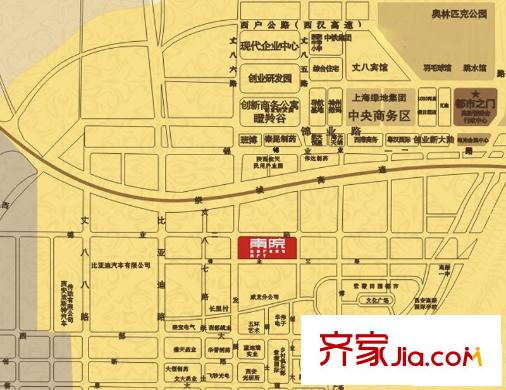 騰業(yè)南院交通圖區(qū)位圖