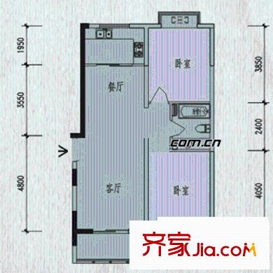含光靜里戶型圖戶型5 2室2廳1衛(wèi)1廚