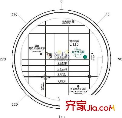 香克林小鎮(zhèn)交通圖
