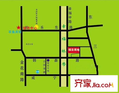 聚福園交通圖區(qū)位圖