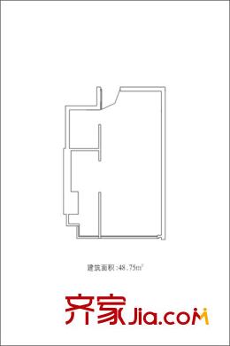 南門國際公寓戶型圖1單元14#戶型 1室