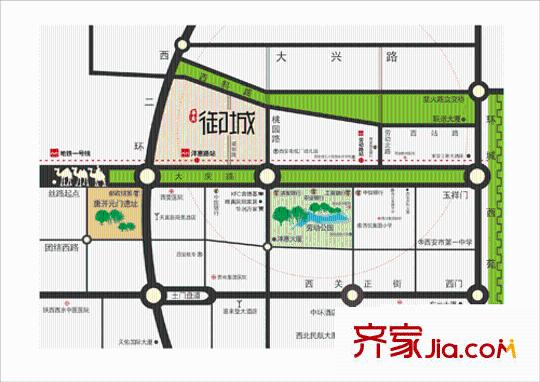 華府御城交通圖區(qū)位圖