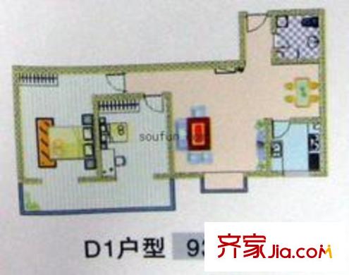 安景苑戶型圖2室2廳1衛(wèi)1廚