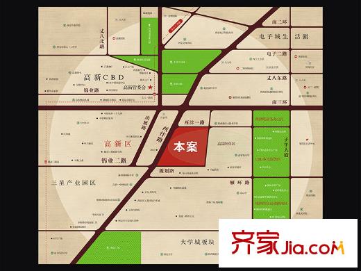 高新第五季區(qū)位圖