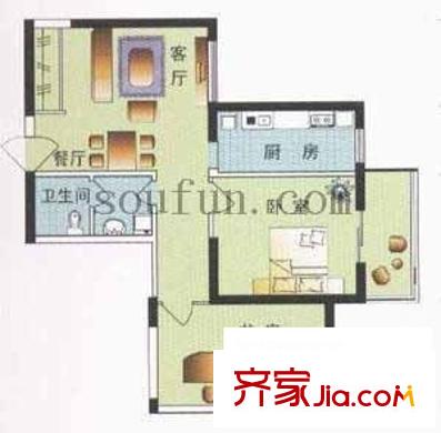  東南春曉 戶型圖 2室2廳2衛(wèi)