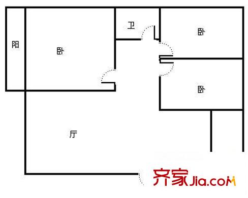 綠港花園 3室 戶型圖