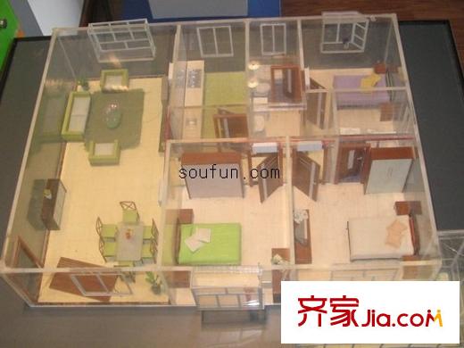 信步閑庭戶型圖3室2廳2衛(wèi)1廚