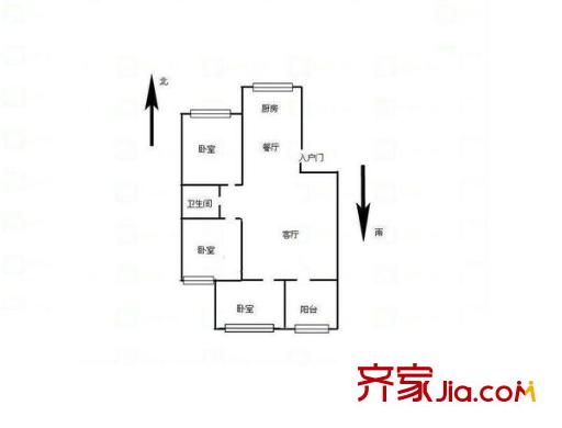 恒大嘉里公館 3室 戶型圖