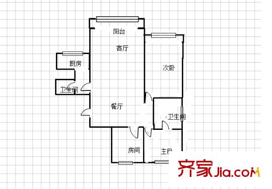 綠港花園 3室 戶型圖