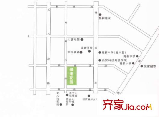 綠港花園交通圖