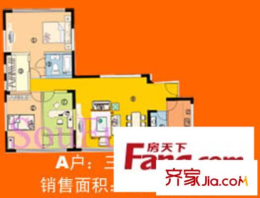 新興港灣 3室 戶型圖