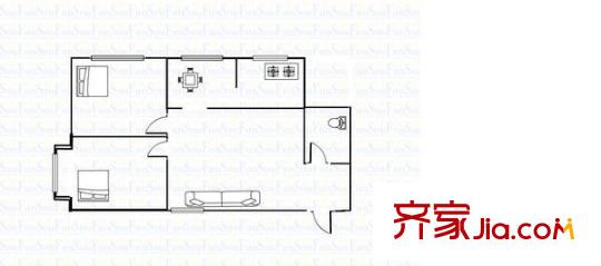 紫薇花園 2室 戶型圖