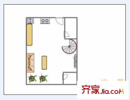 頤馨花園 戶型圖 1室1廳1衛(wèi)