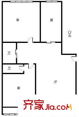 驪馬豪城 2室 戶型圖