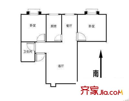 吉源晶鑫麗座 1室 戶型圖