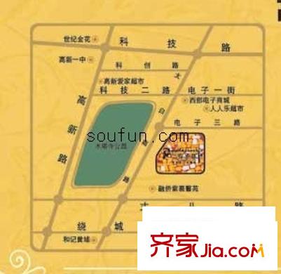 蘭喬圣菲交通圖