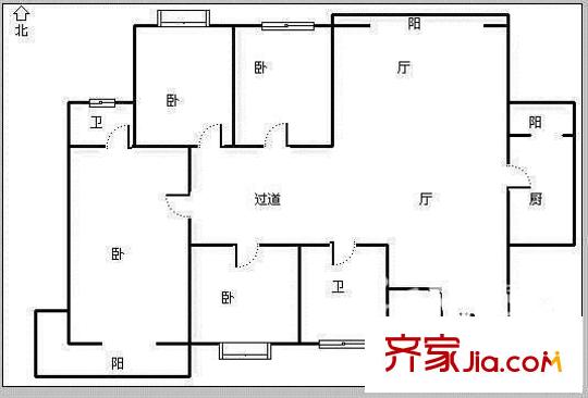 文景小區(qū)東區(qū) 4室 戶型圖